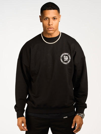 Badge Icon Sweatshirt Black